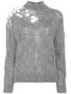 Liu •jo Sequin-embellished Sweater In Grey