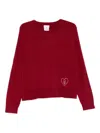 Liu •jo Heart-embellished Sweater In Red