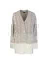 Liu •jo Liu Jo Neutrals Chunky Knit Cardigan In Toni Neutri