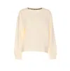 Liu •jo Ribbed Crewneck Knitwear Studs In White