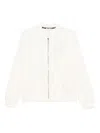 Liu •jo Embroidered Zip-fastening Top In White