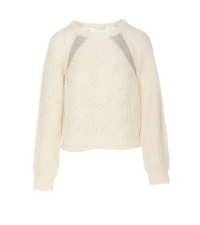 Liu •jo Lurex-detail Sweater In White