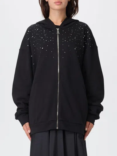 LIU •JO SWEATSHIRT LIU JO WOMAN COLOR BLACK,H18656002