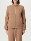 Liu •jo Liu Jo Brown Sweatshirt With Rhinestone Embellishments In Brown