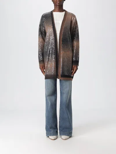 LIU •JO SWEATER LIU JO WOMAN COLOR BROWN,H52680032