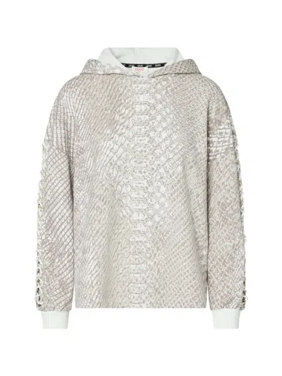 Liu •jo Sweatshirt With Animal Print In Neutral