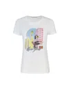 Liu •jo Cotton T-shirt In White With Print In M9566