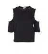 Liu •jo Crewneck T-shirt With Cut Out Detail In Black