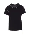 Liu •jo Black T-shirt Embellished With Rhinestones In Black