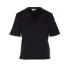 Liu •jo V-neck T-shirt Short Sleeves In Black