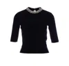 Liu •jo Liu Jo Embellished Crop Top In Black