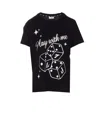 Liu •jo Graphic Print Short Sleeve Casual Top In Black