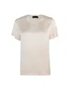Liu •jo Yellow Crew-neck Blouse With Short Sleeves In X0659