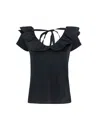 Liu •jo T-shirt In Cotone Con Rouches In Z9363