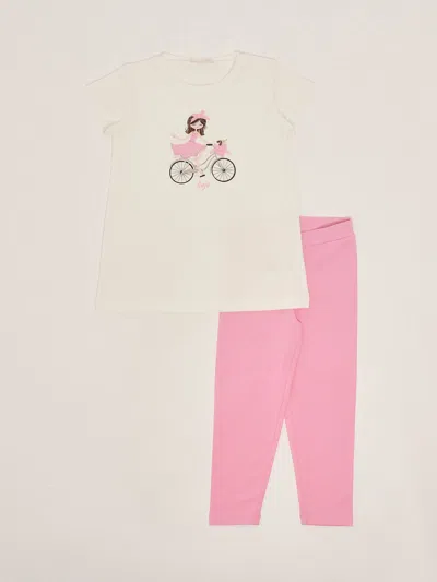 Liu •jo Babies' T-shirt+leggings Suit In Pink