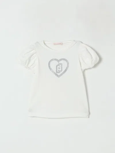 Liu •jo Kids' T-shirt Con Logo Glitter Liu Jo In White