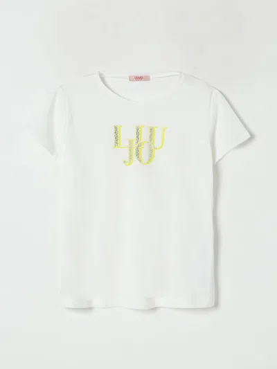 Liu •jo Kids' T-shirt Con Logo Di Strass Liu Jo