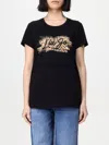 Liu •jo Liu Jo Logo Embellished Crewneck T-shirt In Black