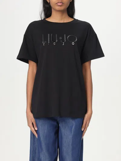 LIU •JO T-SHIRT LIU JO WOMAN COLOR BLACK,G77919002