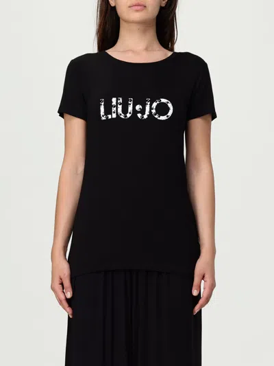 LIU •JO T-SHIRT LIU JO WOMAN COLOR BLACK,G73659002