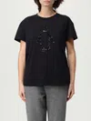 Liu •jo Crewneck Graphic Sequin Embellished T-shirt In Black