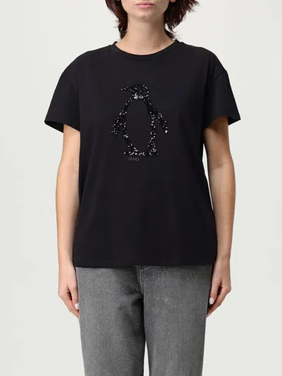 LIU •JO T-SHIRT LIU JO WOMAN COLOR BLACK,H28942002