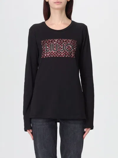 Liu •jo T-shirt Liu Jo Woman Color Black In Animal Print