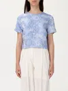 Liu •jo T-shirt Liu Jo Woman Color Gnawed Blue In Gnawed Blue