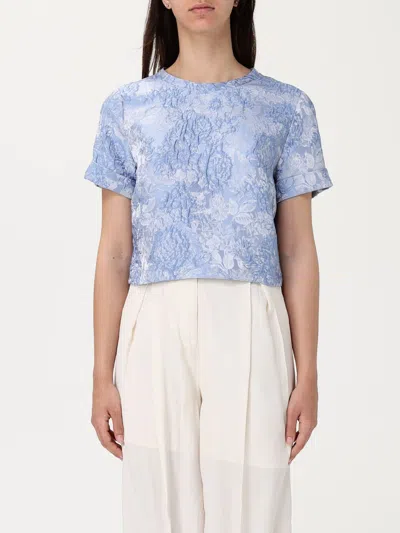 Liu •jo T-shirt Liu Jo Woman Color Gnawed Blue