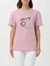 Liu •jo Liu Jo Embellished Graphic Printed T In Pink
