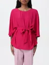 Liu •jo Liu Jo Crewneck Crepe T In Pink