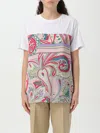 Liu •jo Cotton T-shirt In White With Print In White