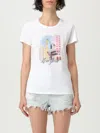 Liu •jo Cotton T-shirt In White With Print