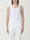 Liu •jo Liu Jo Logo Embroidered Ribbed Top In White
