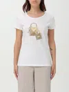 Liu •jo Cotton T-shirt In White With Print In Weiss