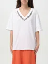 Liu •jo Crystal-embellished T-shirt In Weiss