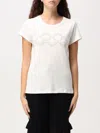 Liu •jo Chain-link Bead-embellished T-shirt In Weiss