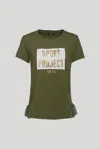 Liu •jo T-shirt  Sport Project  Verde Militare In As Shown In The Picture