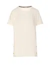 Liu •jo Crewneck T-shirt With Side Buttons Split In White