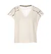 Liu •jo Sleeveless V-neck Graphic Print T-shirt In White