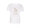 Liu •jo Crewneck Graphic Embellishment Top In White