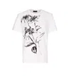 Liu •jo Floral Print Top With Strass And Sequins In White