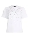 Liu •jo T-shirt With Pearls And Rhinestones In White
