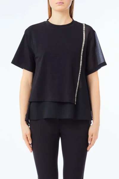 Liu •jo T-shirt Woman Liu Jo Cf5141 J0088 22222 In Black