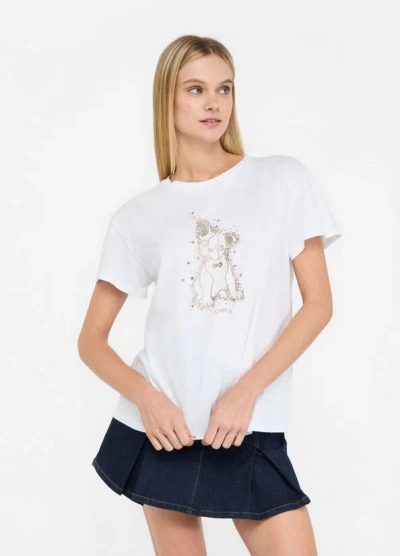 Liu •jo T-shirt Woman Liu Jo Mf5412 Js923 M9789 In White