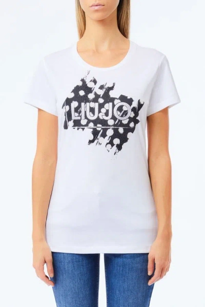 Liu •jo T-shirt Woman Liu Jo Uf5264 Js923 M9937 In White