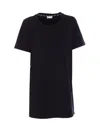 Liu •jo Crewneck T-shirt Button Embellishments In Black