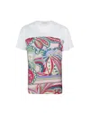 Liu •jo Cotton T-shirt In White With Print In White