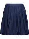 Liu •jo Taffeta Miniskirt In Blue