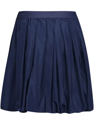 Liu •jo Taffeta Miniskirt In Blue